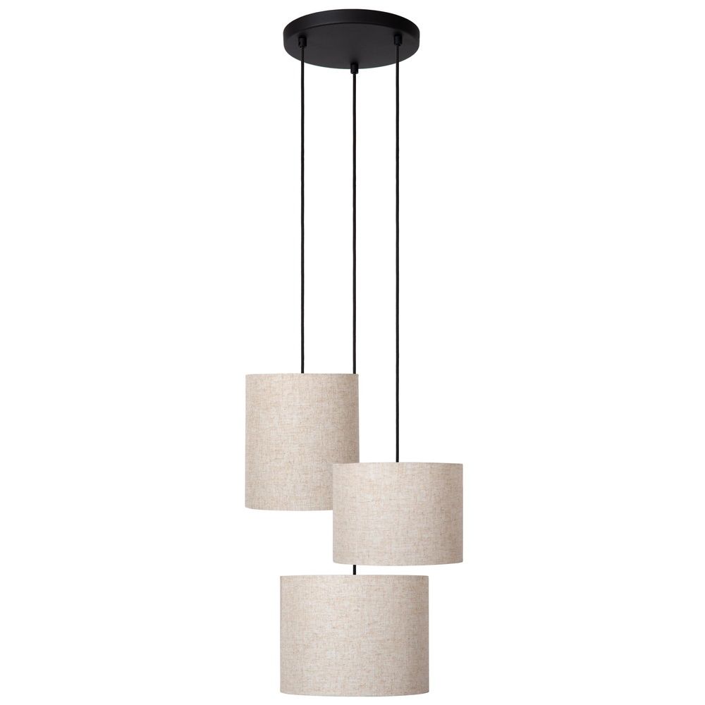 Lucide 3-lichts hanglampMaya crème - 45409/13/38